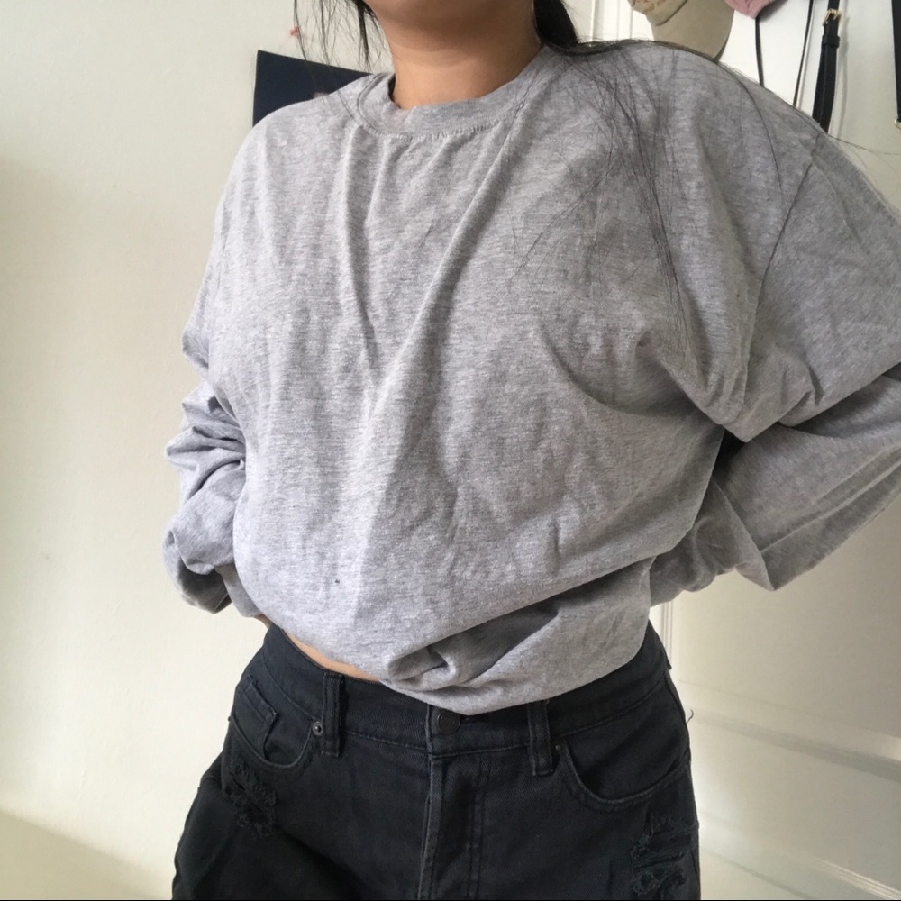 John Galt Brandy Melville Oversize Grey Sweatshirt